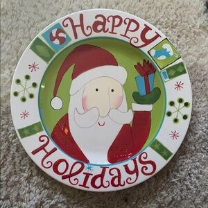 HAPPY HOLIDAYS Santa plate!  PIER 1